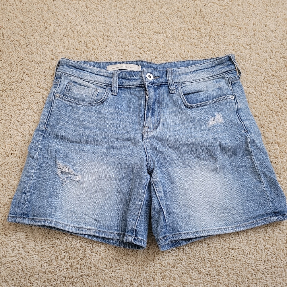 Pilcro and the Letterpress Lightwash Blue Denim Shorts